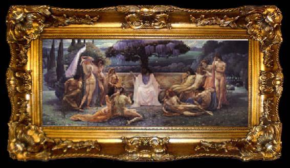 framed  Jean Delville The School of Plato, ta009-2